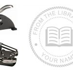 From The Library of Custom Open Book Embosser